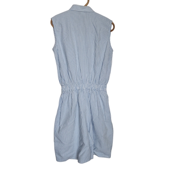 Vintage beaded blue striped romper shorts - Picture 2 of 15